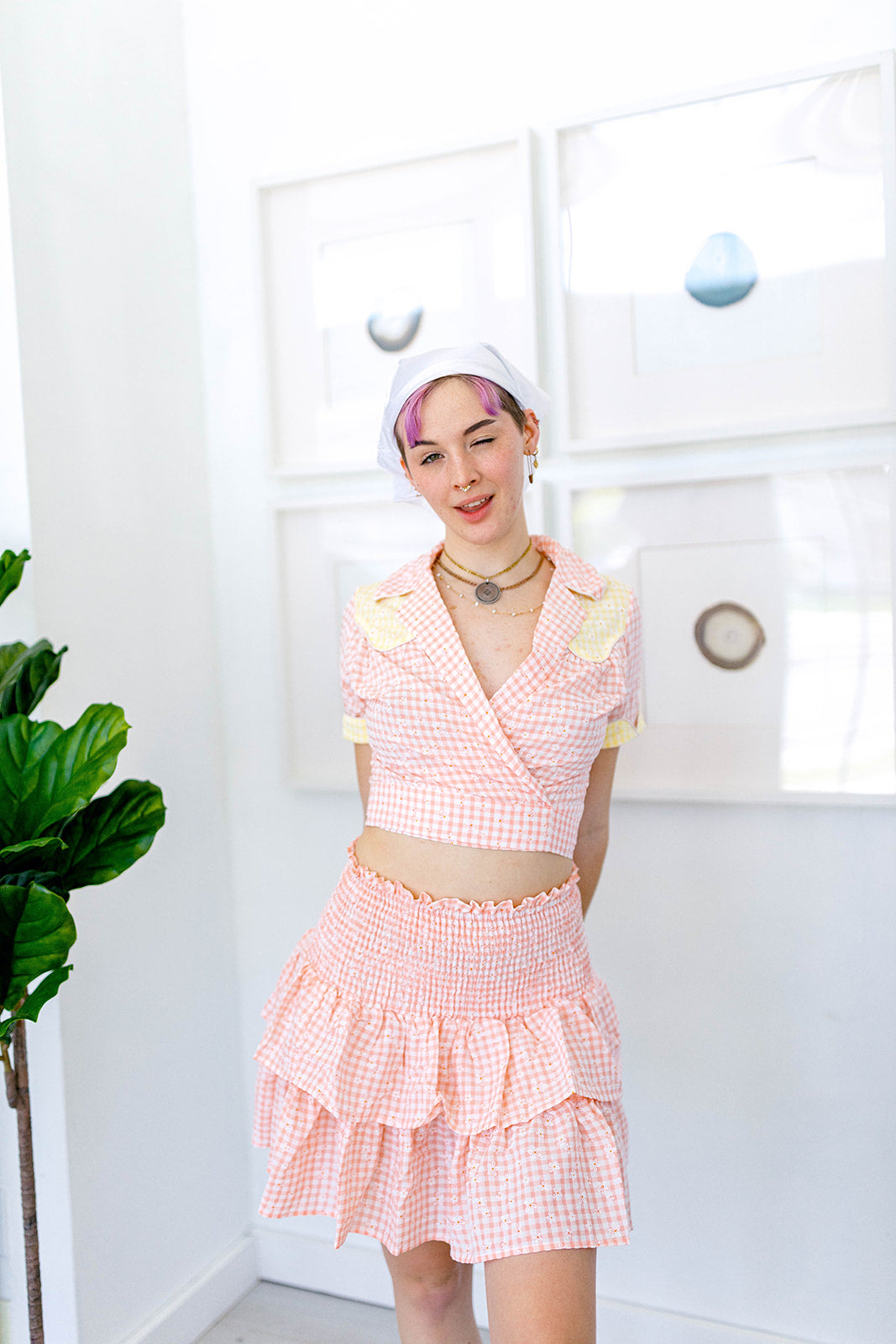 The Cutest Gingham Skirt In Sizes XS-5X***