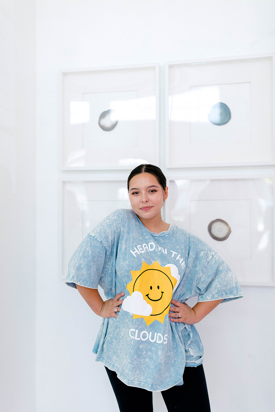TABY ORIGINAL: Head In The Clouds Top In ICE ACID WASH+EXTREME PUFF***