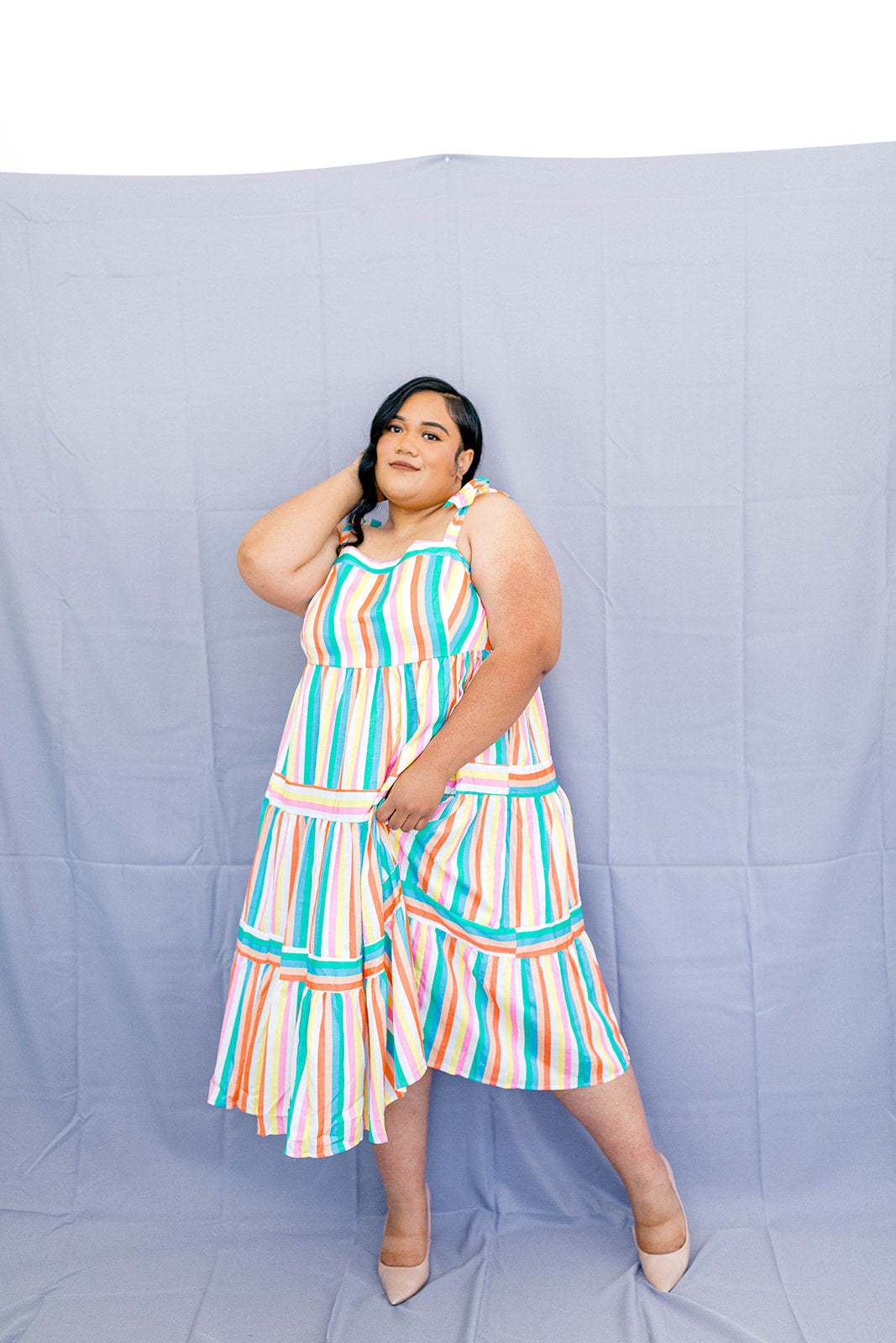 Band Of Color Dress In Sizes XS-5X!***