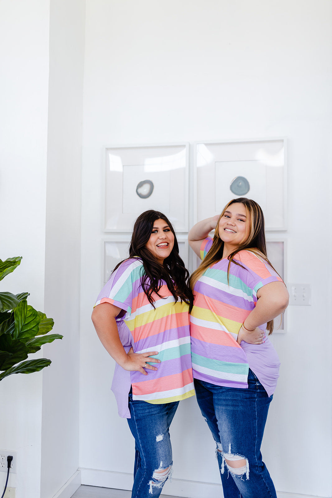 Sun Burst Striped Tee Bernie's Pick***