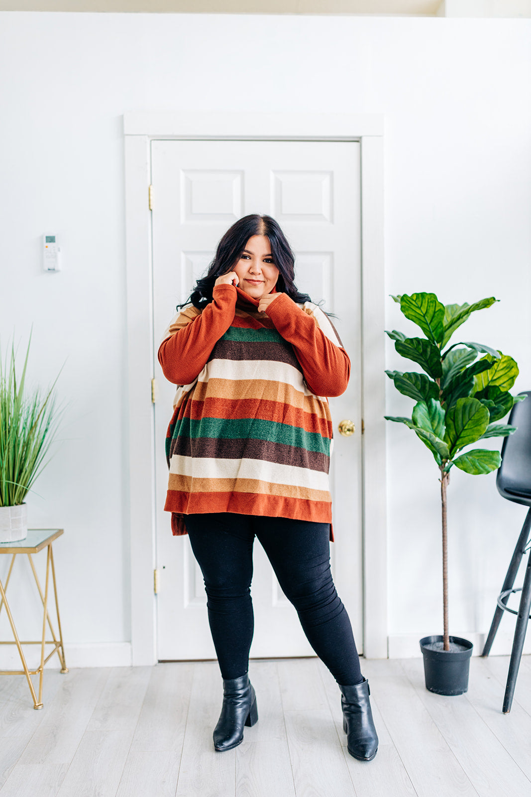 Ericka Funnel Neck Sweater Top