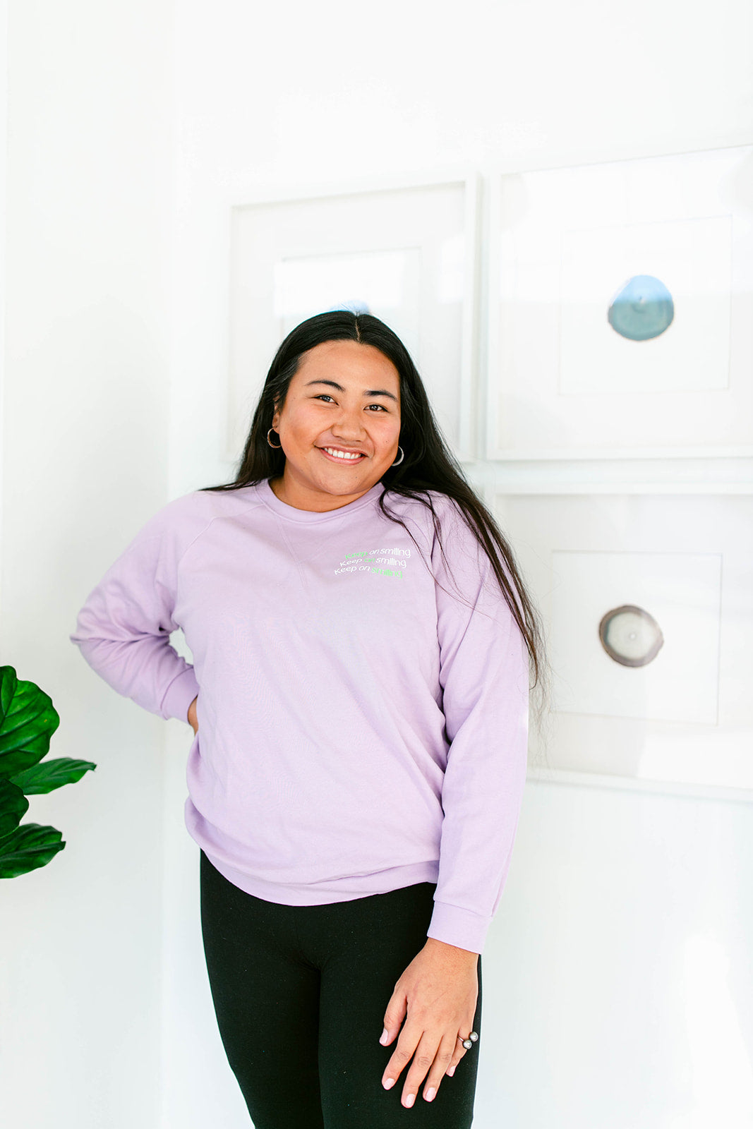 TABY ORIGINAL DESIGN: Keep On Smiling Pullover In LILAC** RESTOCKED***