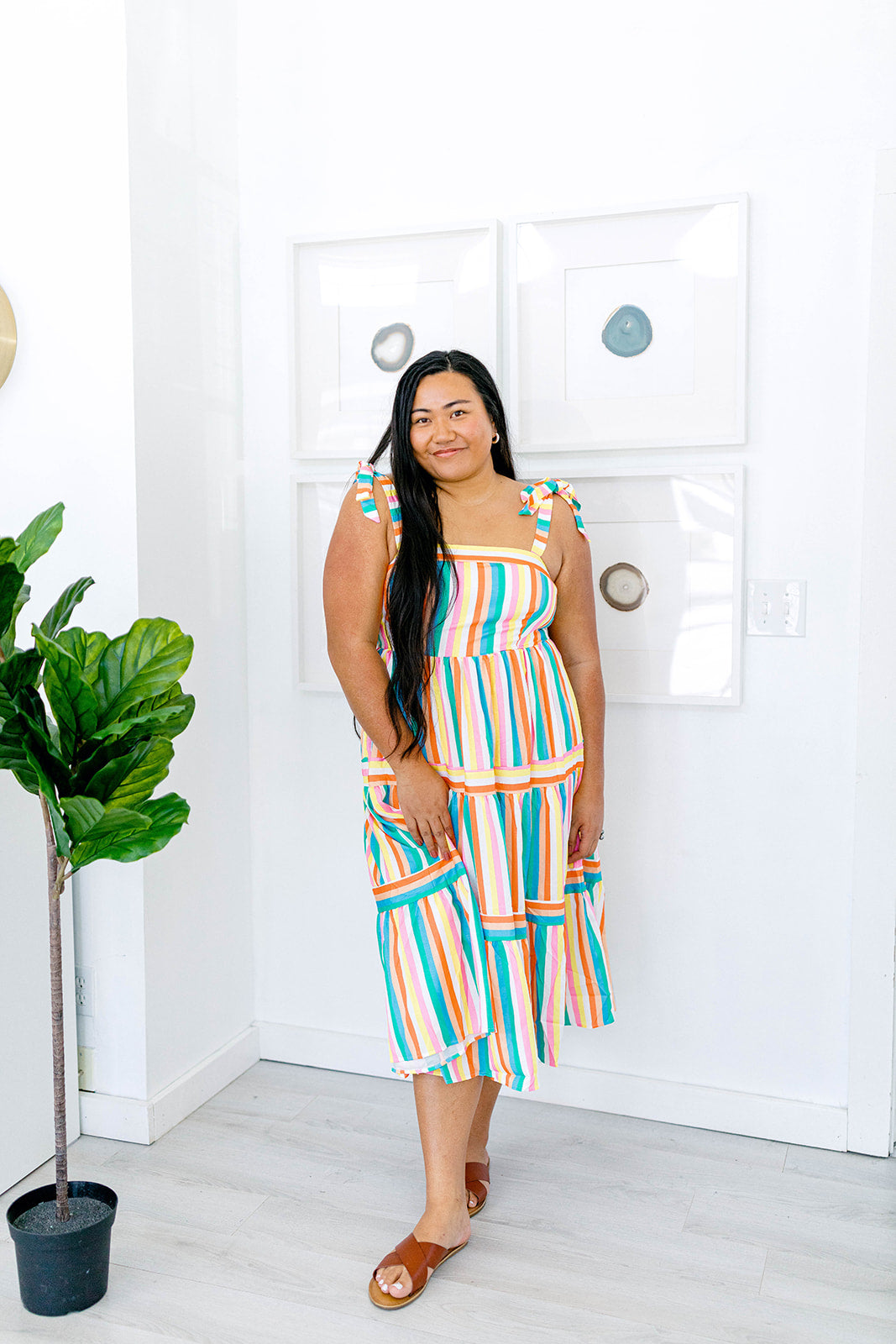 Band Of Color Dress In Sizes XS-5X!***