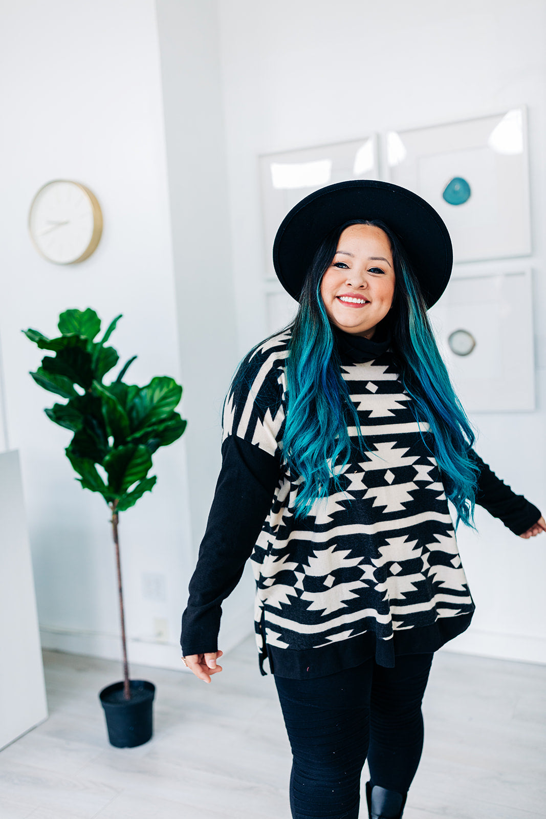 Jade Funnel Neck Sweater Top no