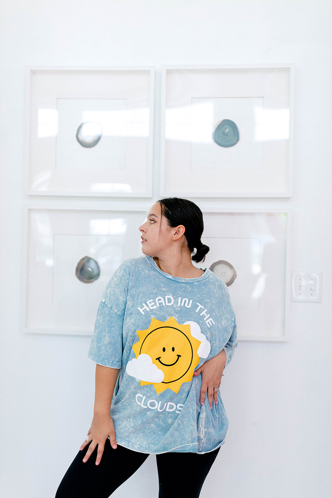 TABY ORIGINAL: Head In The Clouds Top In ICE ACID WASH+EXTREME PUFF***