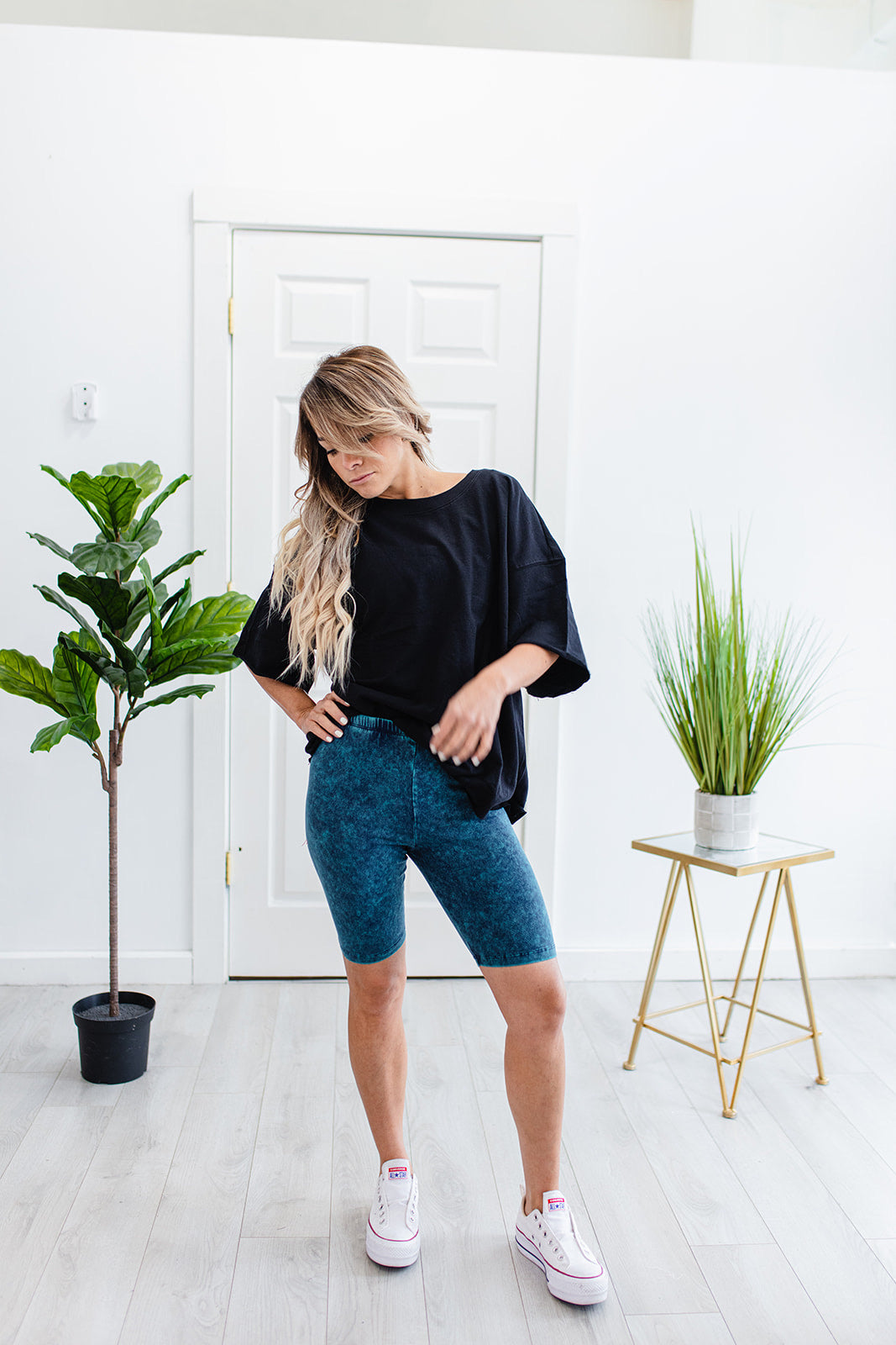 My Rad Biker Shorts In AQUA***