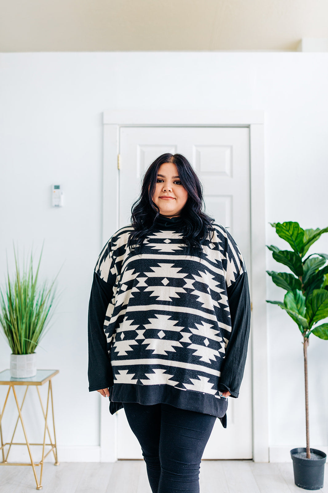 Jade Funnel Neck Sweater Top no