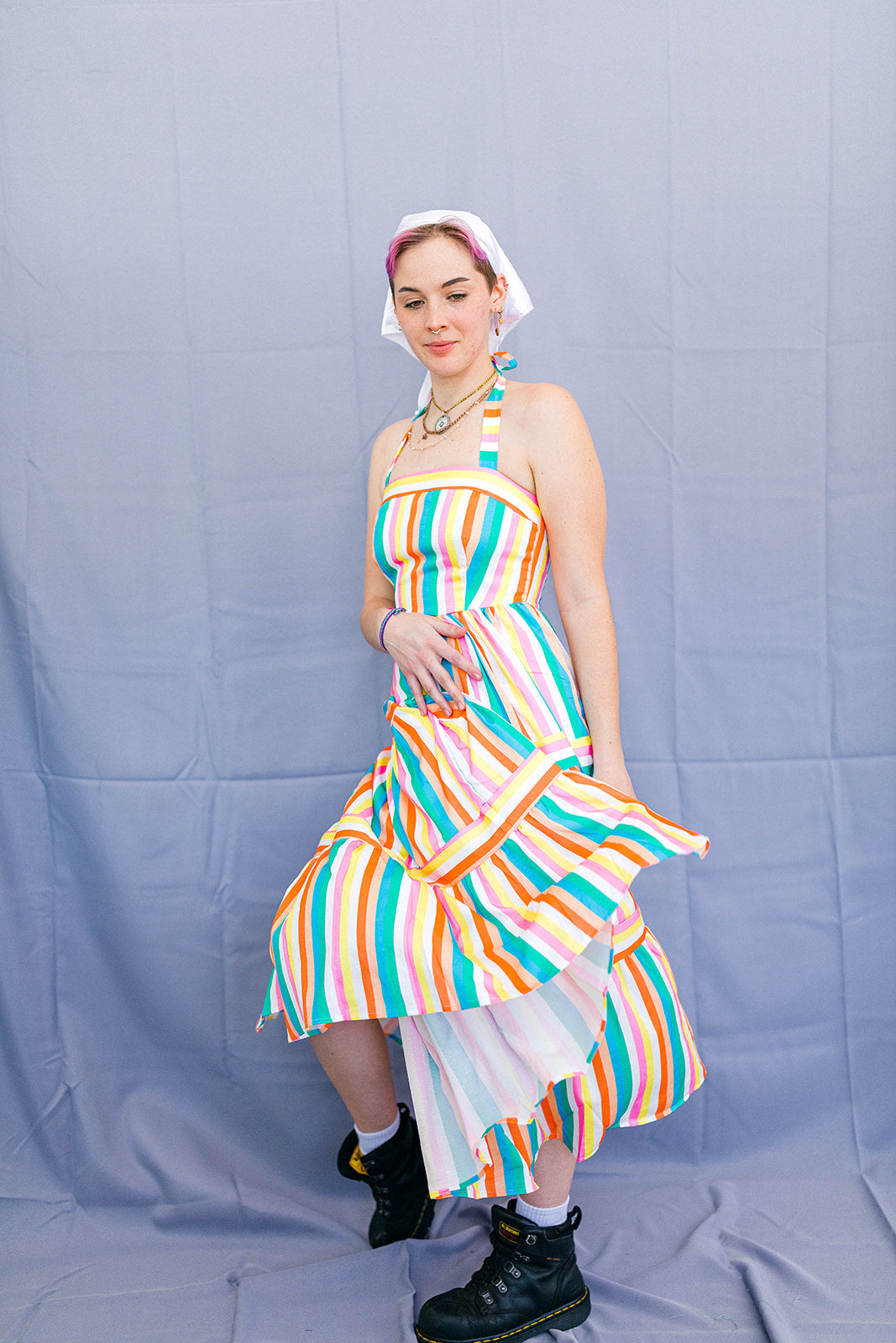 Band Of Color Dress In Sizes XS-5X!***