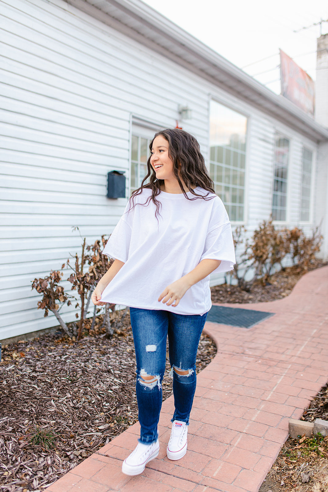 Boyfriend Boxy Knit Top In WHITE***