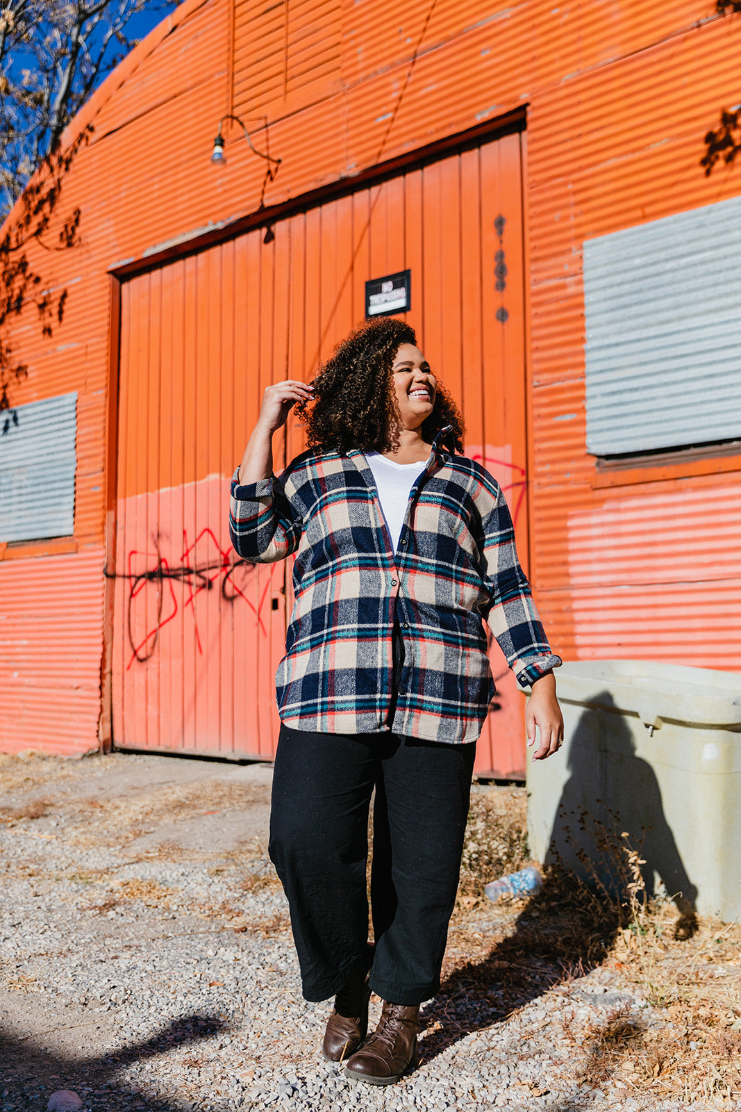 Vagabond Plaid Jacket In TAUPE*** RESTOCKED*** AVAILABLE IN SIZES SMALL-3X!!***
