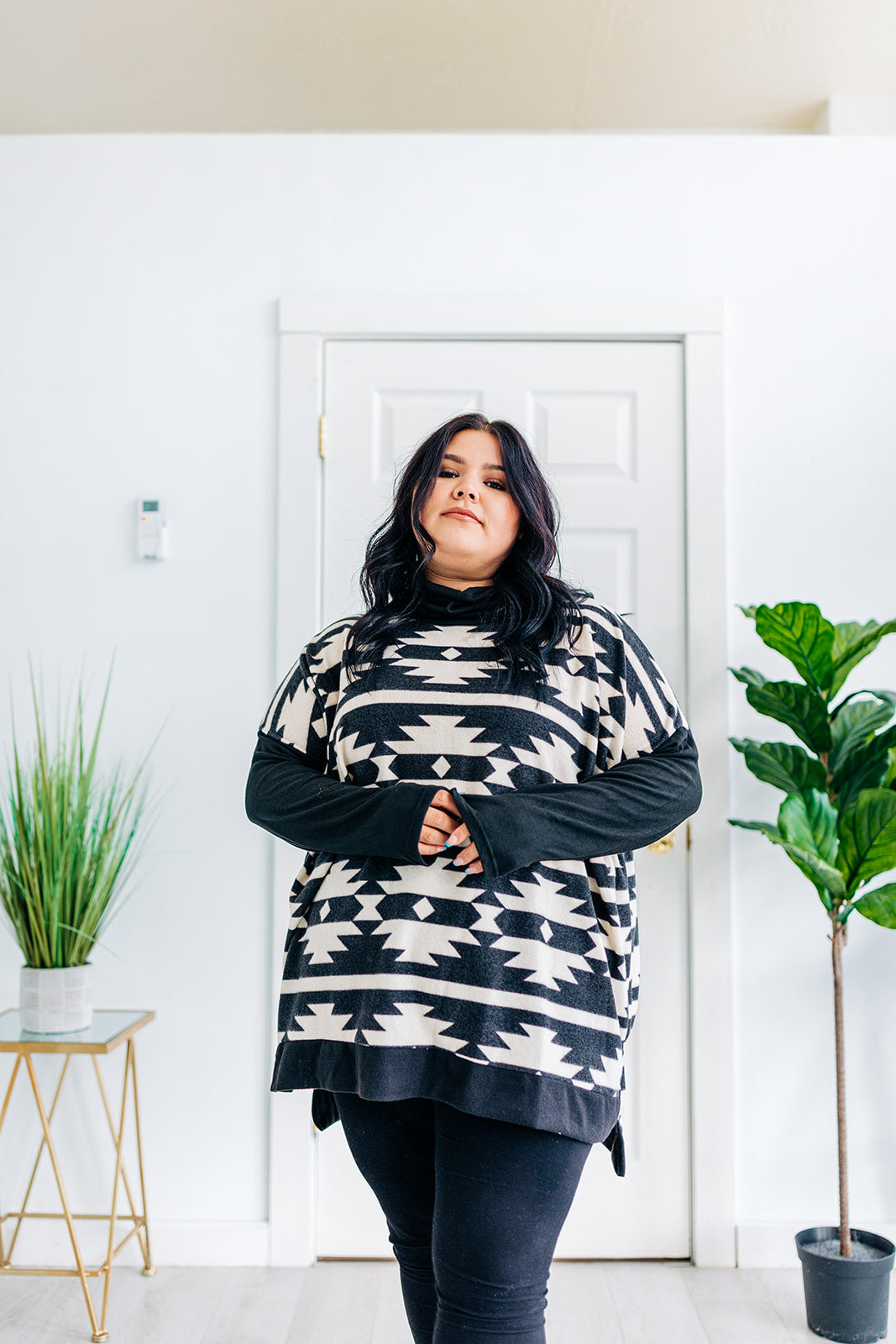 Jade Funnel Neck Sweater Top no