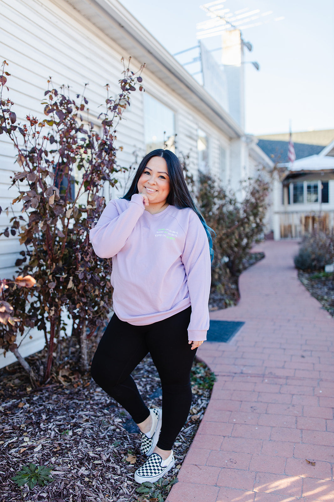 TABY ORIGINAL DESIGN: Keep On Smiling Pullover In LILAC** RESTOCKED***