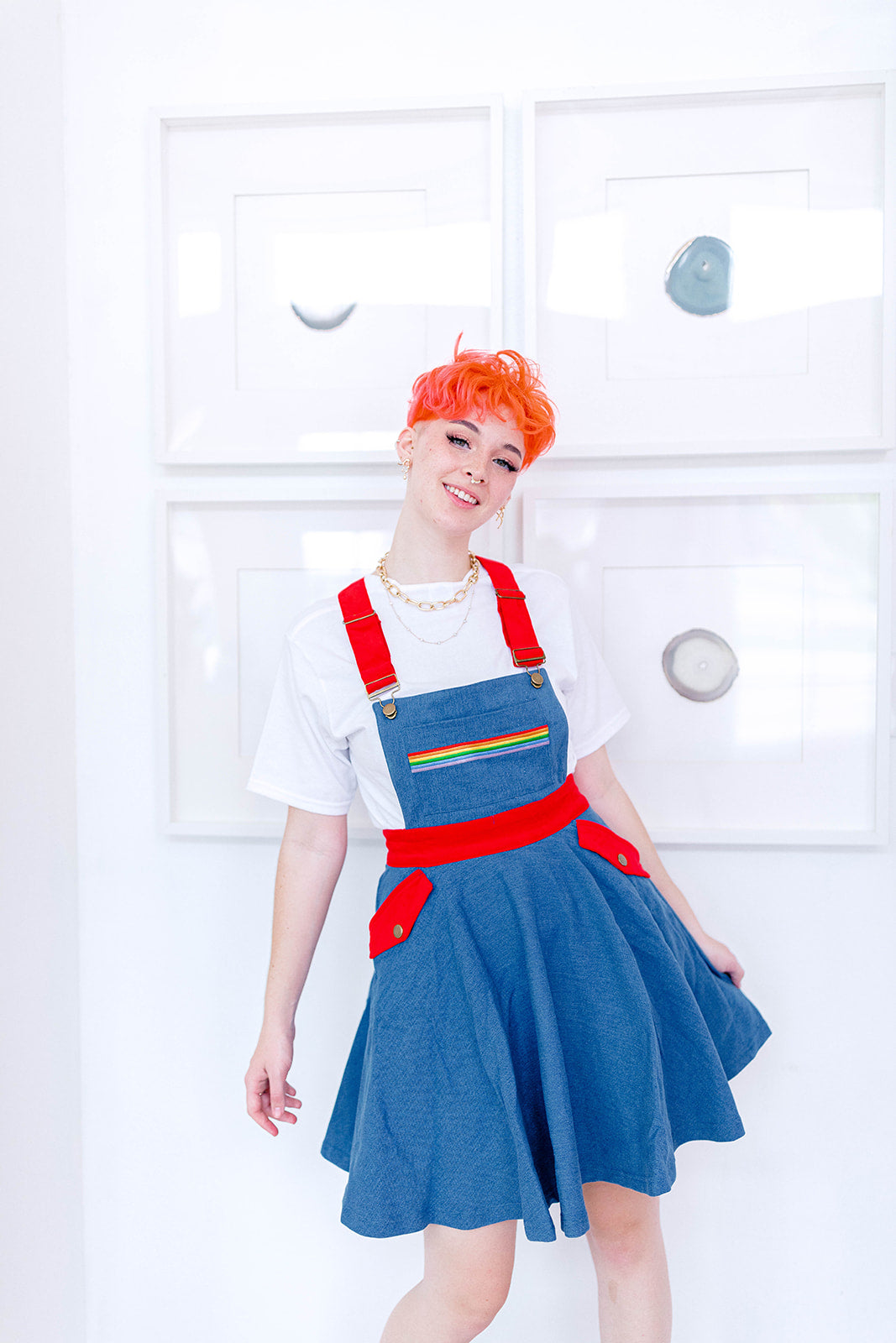 Rainbow Overall Dress XS-5X!***
