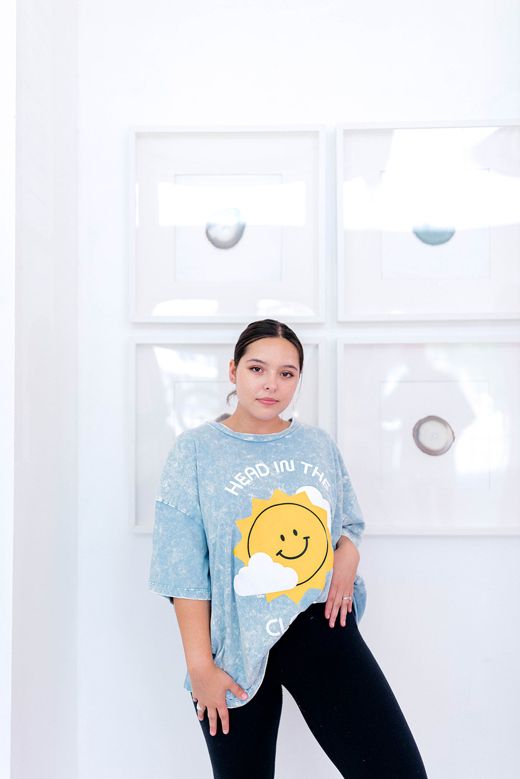 TABY ORIGINAL: Head In The Clouds Top In ICE ACID WASH+EXTREME PUFF***