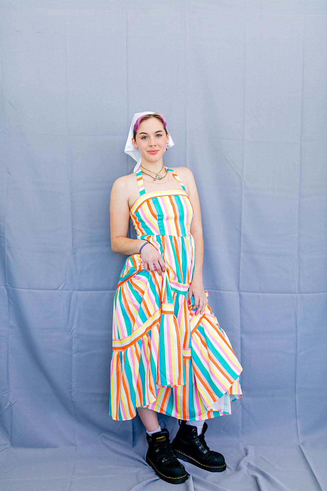 Band Of Color Dress In Sizes XS-5X!***