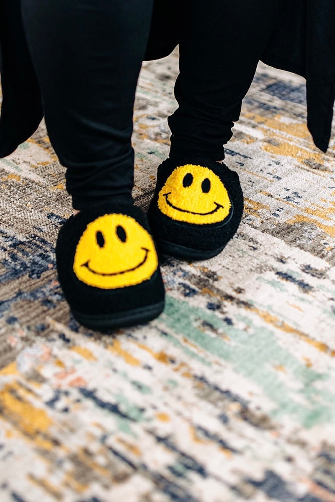 Smile More, Worry Less Slippers