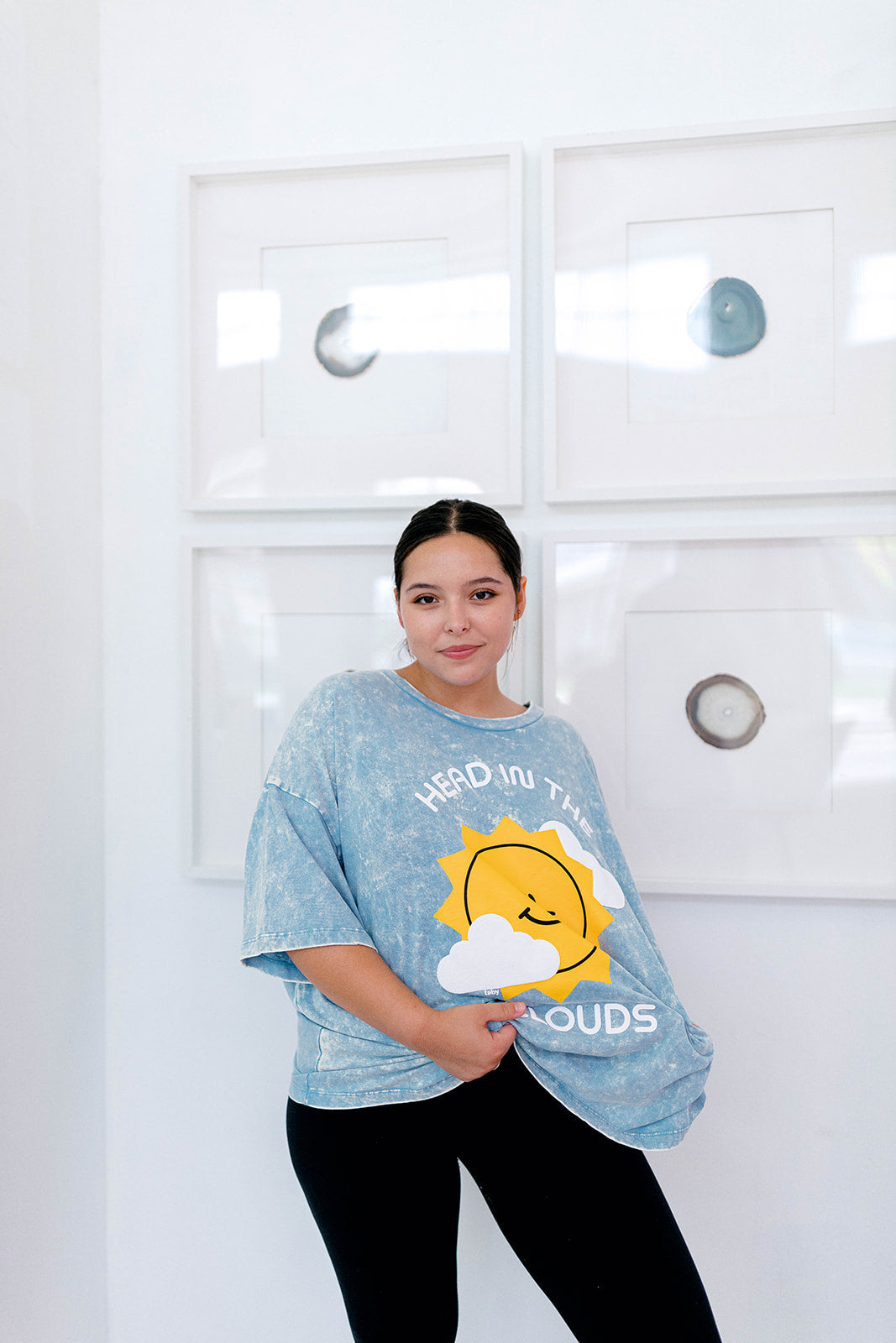 TABY ORIGINAL: Head In The Clouds Top In ICE ACID WASH+EXTREME PUFF***