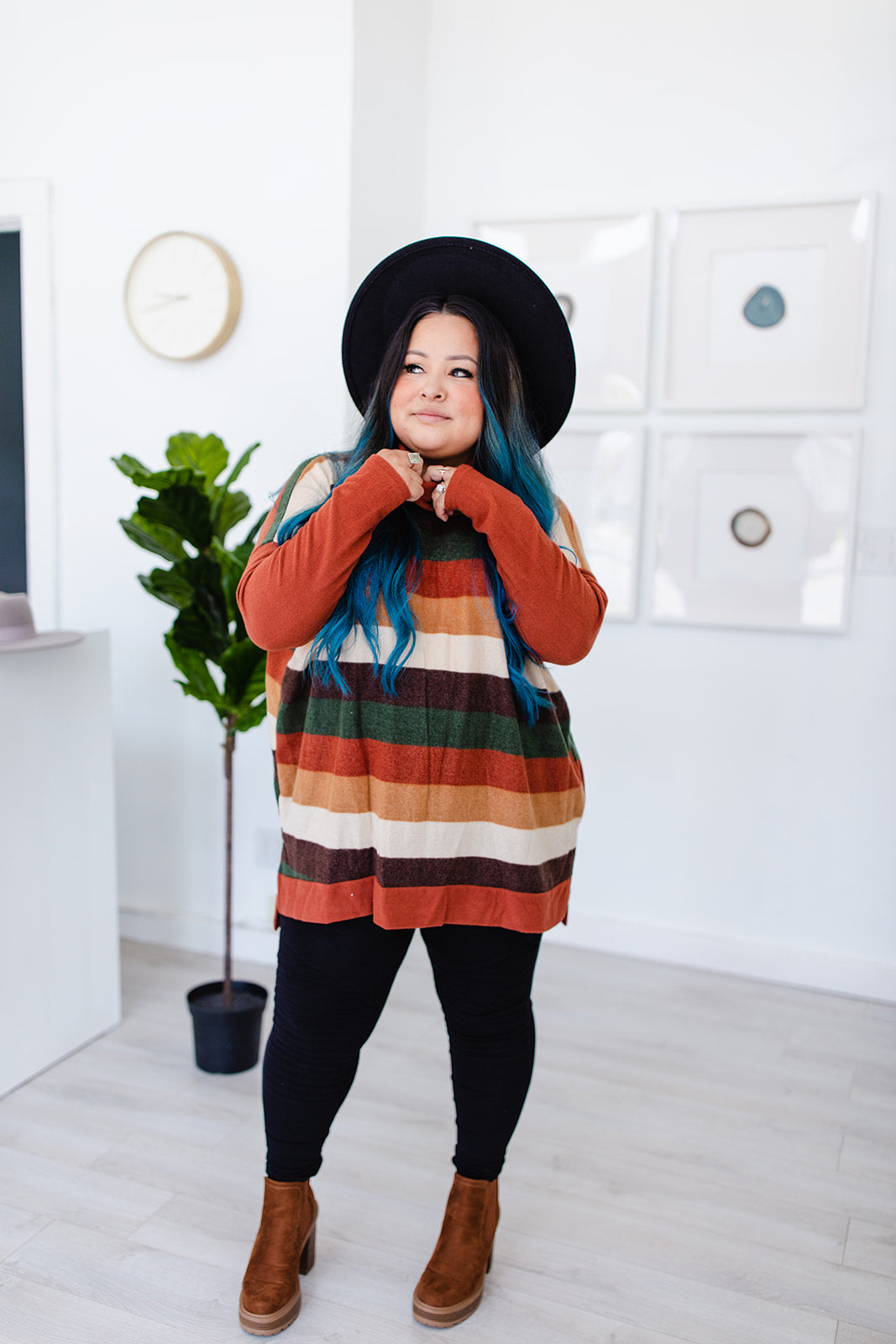 Ericka Funnel Neck Sweater Top