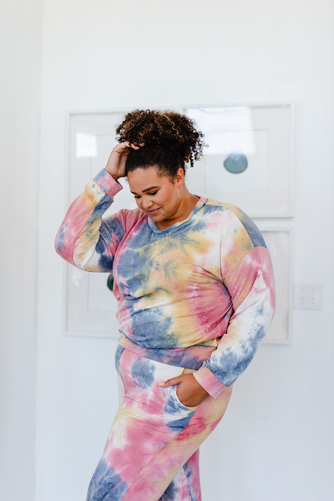 Say Yes To The Matching Tie Dye Set IN SKY DYE