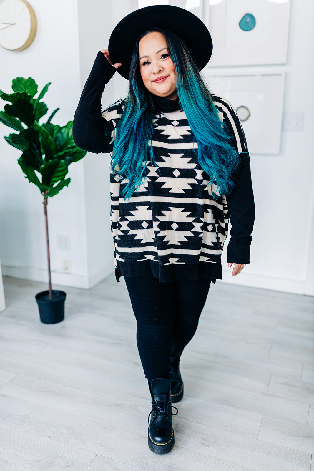 Jade Funnel Neck Sweater Top no