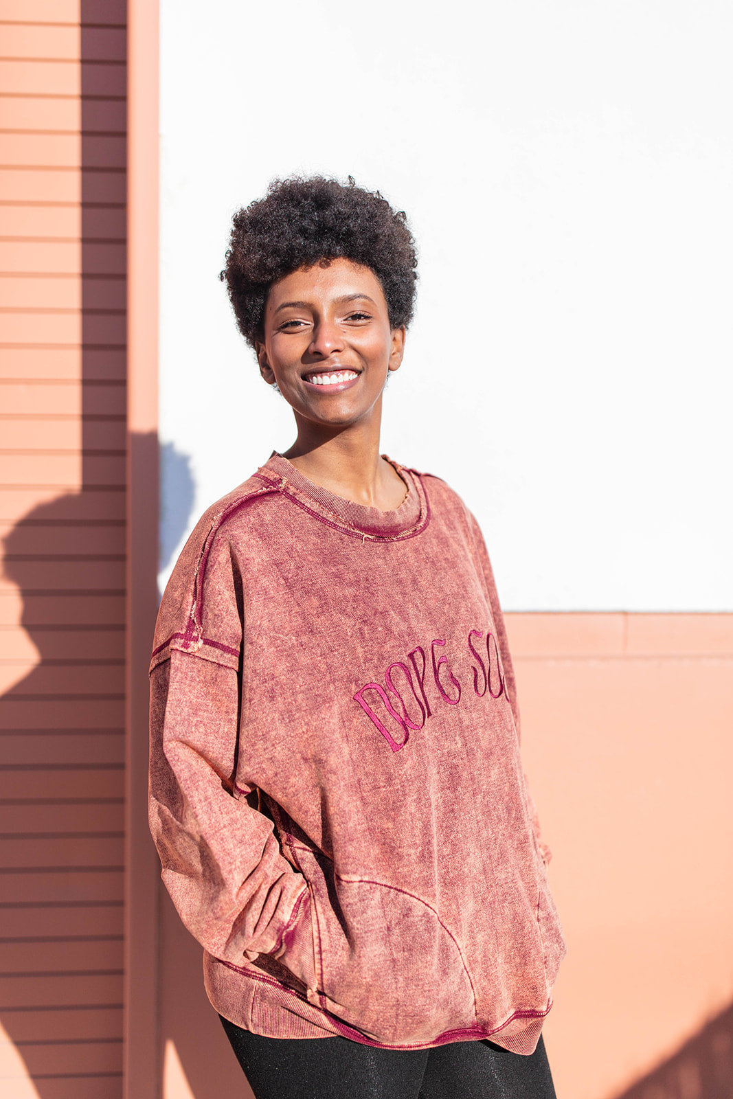 TABY ORIGINAL DESIGN: Dope Soul Acid Wash Pullover EMBROIDERED***