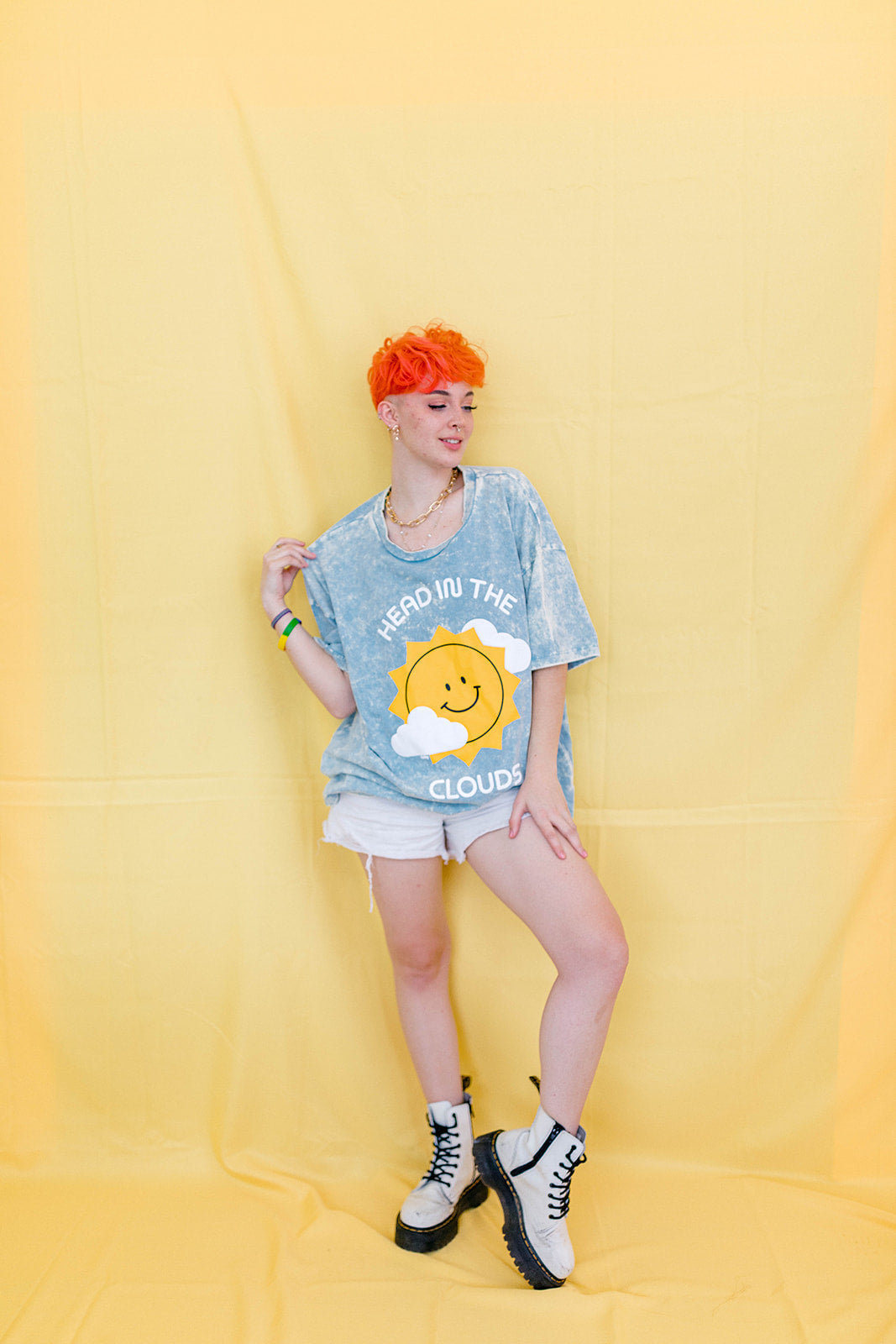 TABY ORIGINAL: Head In The Clouds Top In ICE ACID WASH+EXTREME PUFF***