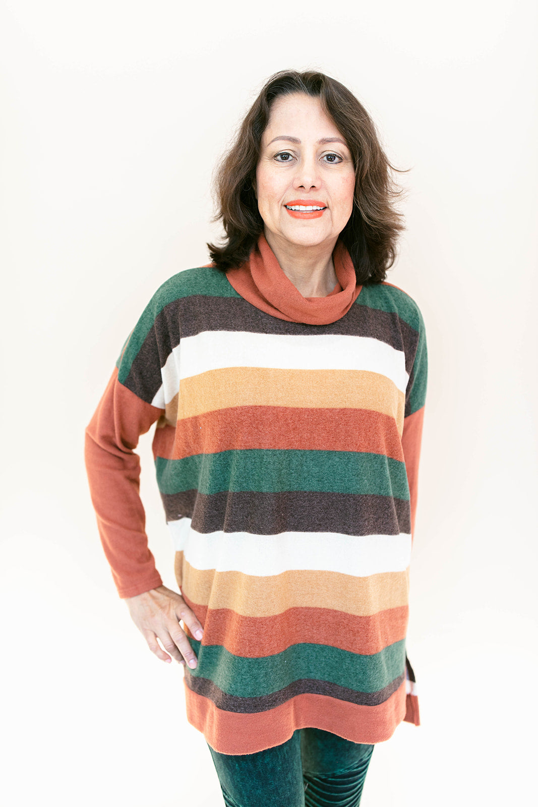 Ericka Funnel Neck Sweater Top