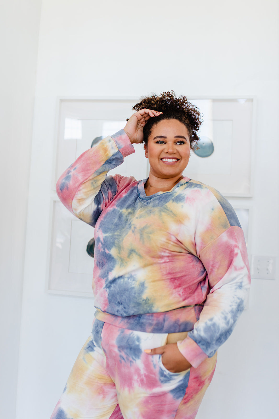 Say Yes To The Matching Tie Dye Set IN SKY DYE