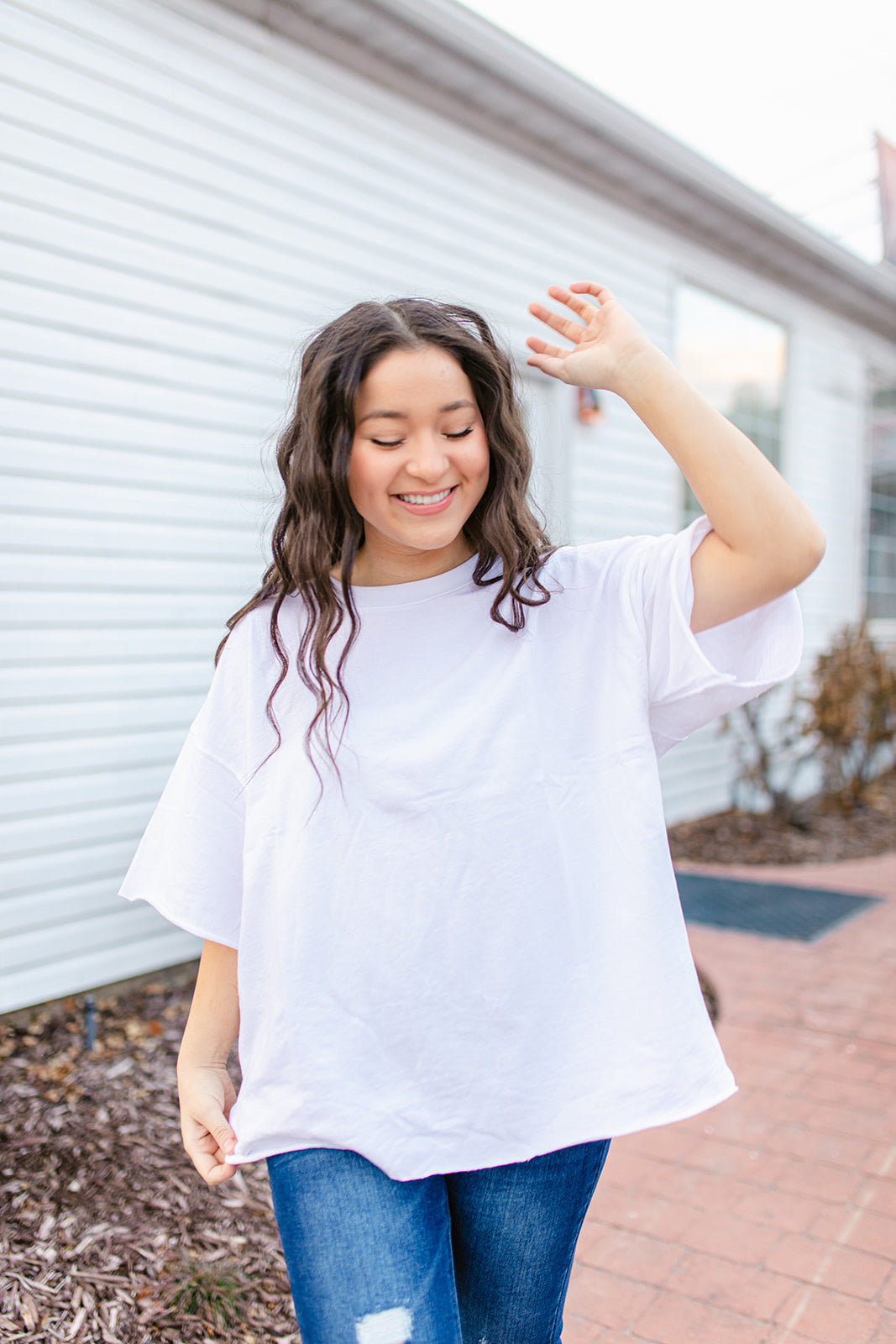 Boyfriend Boxy Knit Top In WHITE***