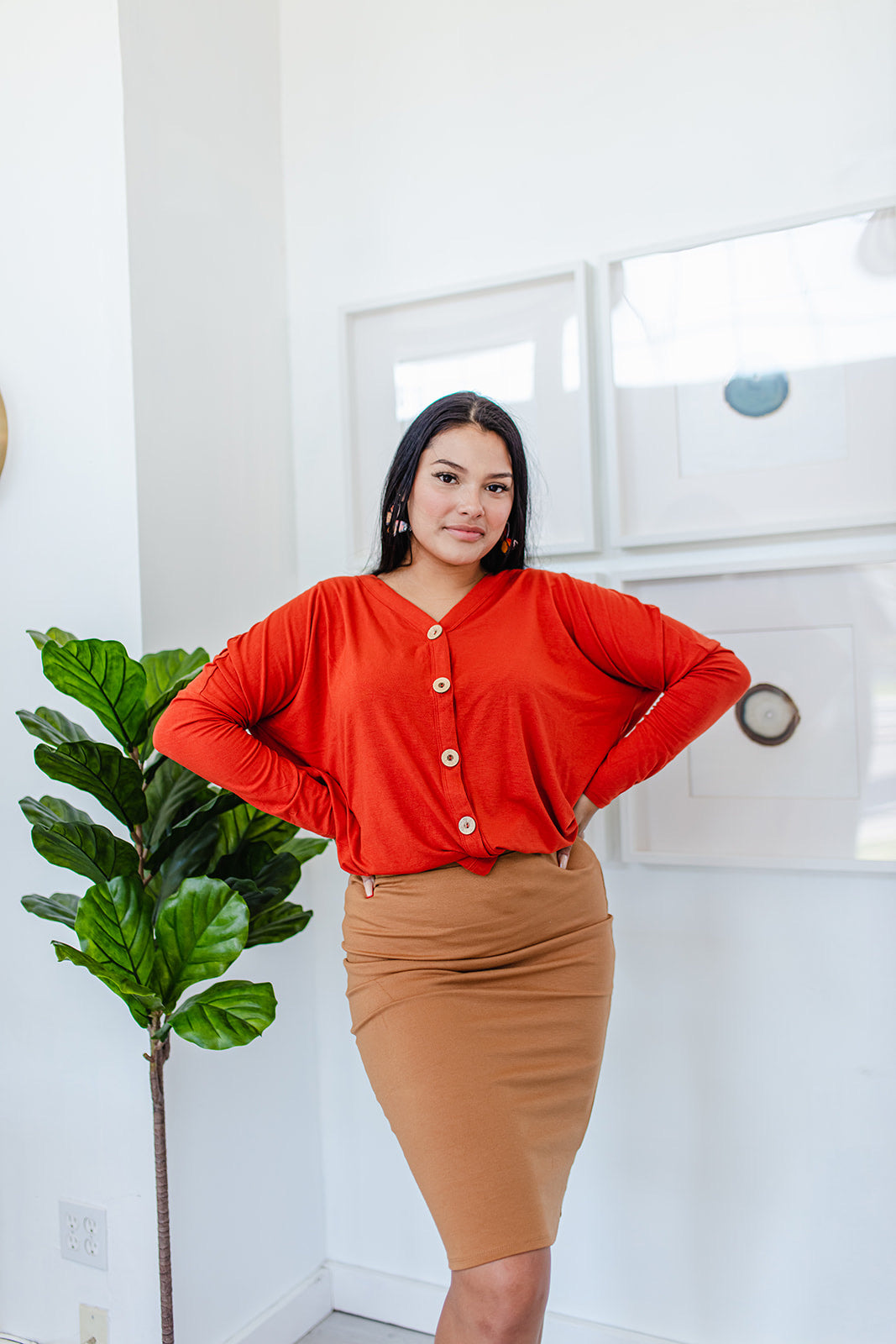 Emma Button Down Tie Tee