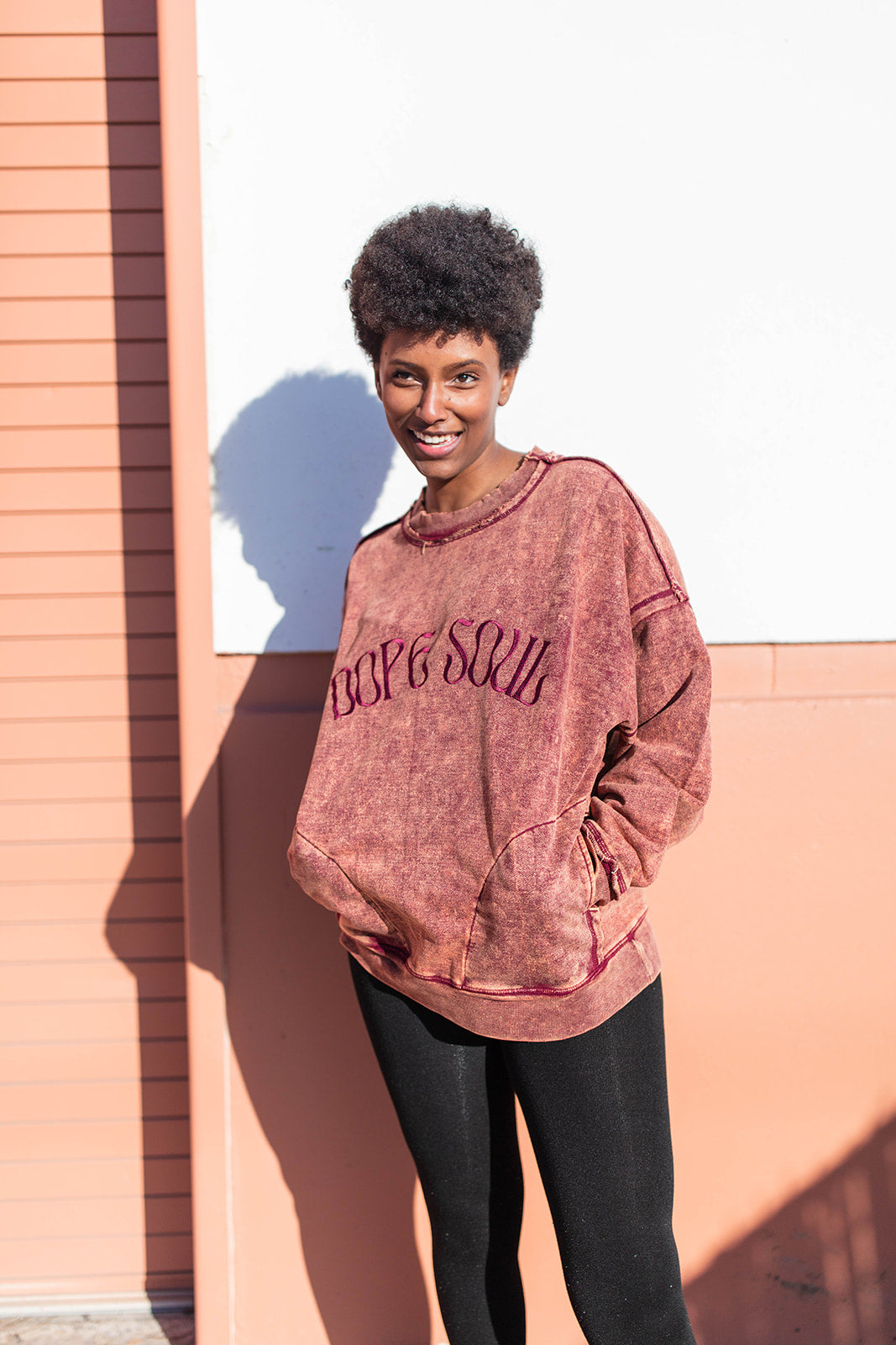 TABY ORIGINAL DESIGN: Dope Soul Acid Wash Pullover EMBROIDERED***