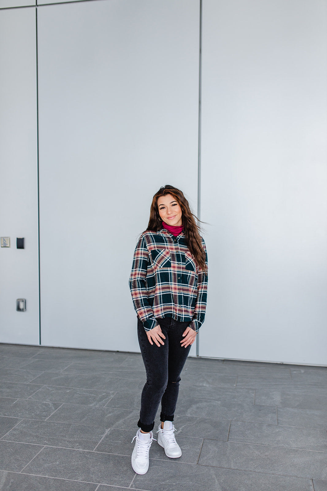 CHAD PLAID TOP