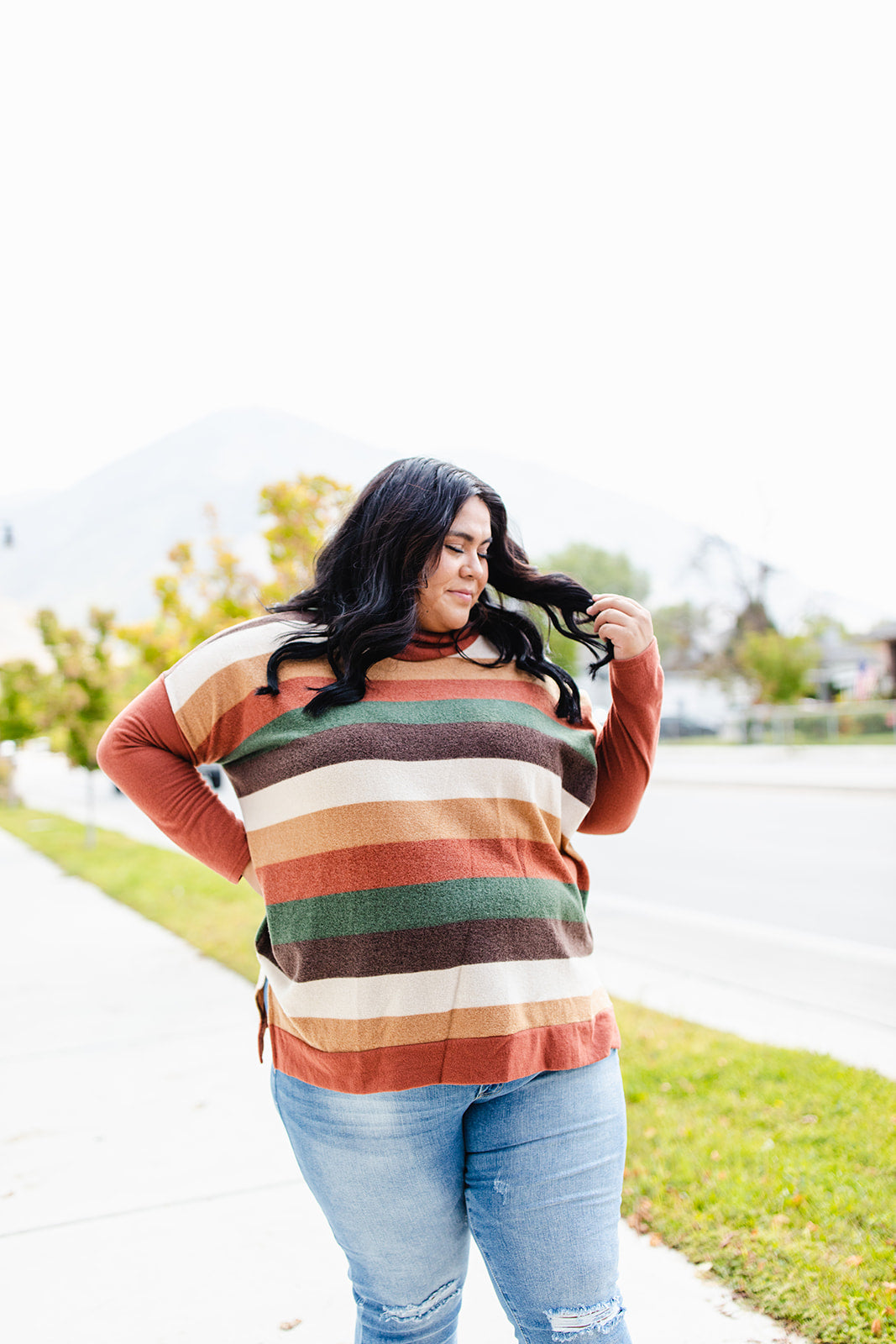 Ericka Funnel Neck Sweater Top