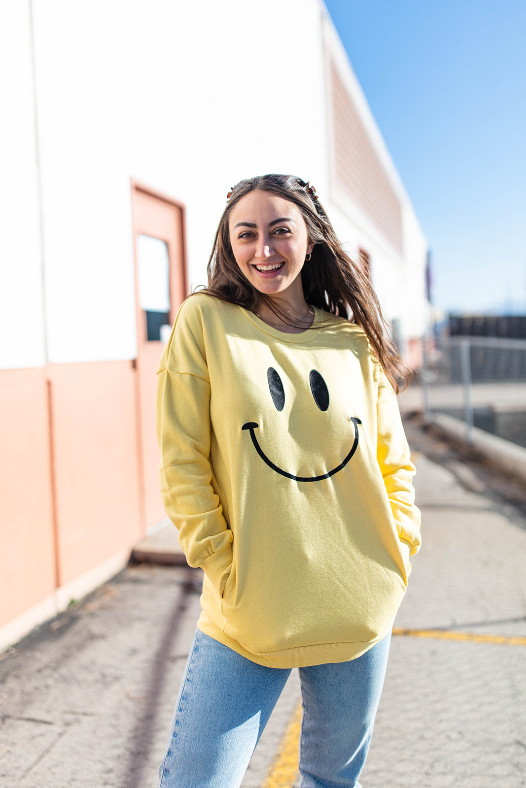 TABY ORIGINAL DESIGN: Smiley Pullover EMBROIDERED*** RESTOCKED***