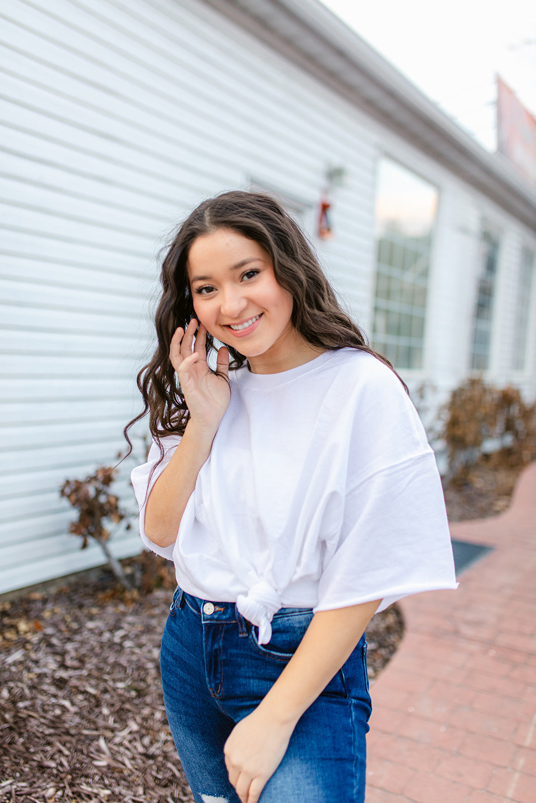 Boyfriend Boxy Knit Top In WHITE***