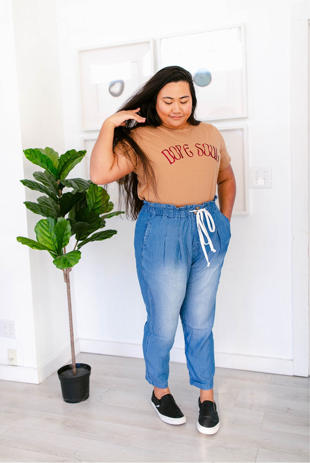TABY ORIGINAL DESIGN: Dope Soul Tee EMBROIDERED***