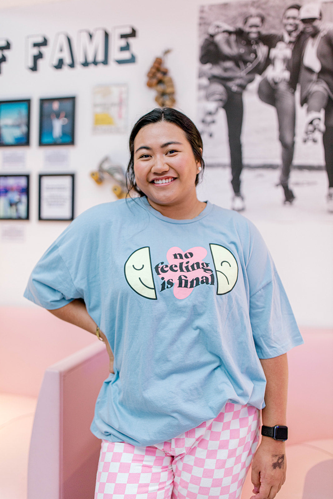 TABY ORIGINAL: No Feeling Is Final Boxy Tee In CREAMY BLUE***