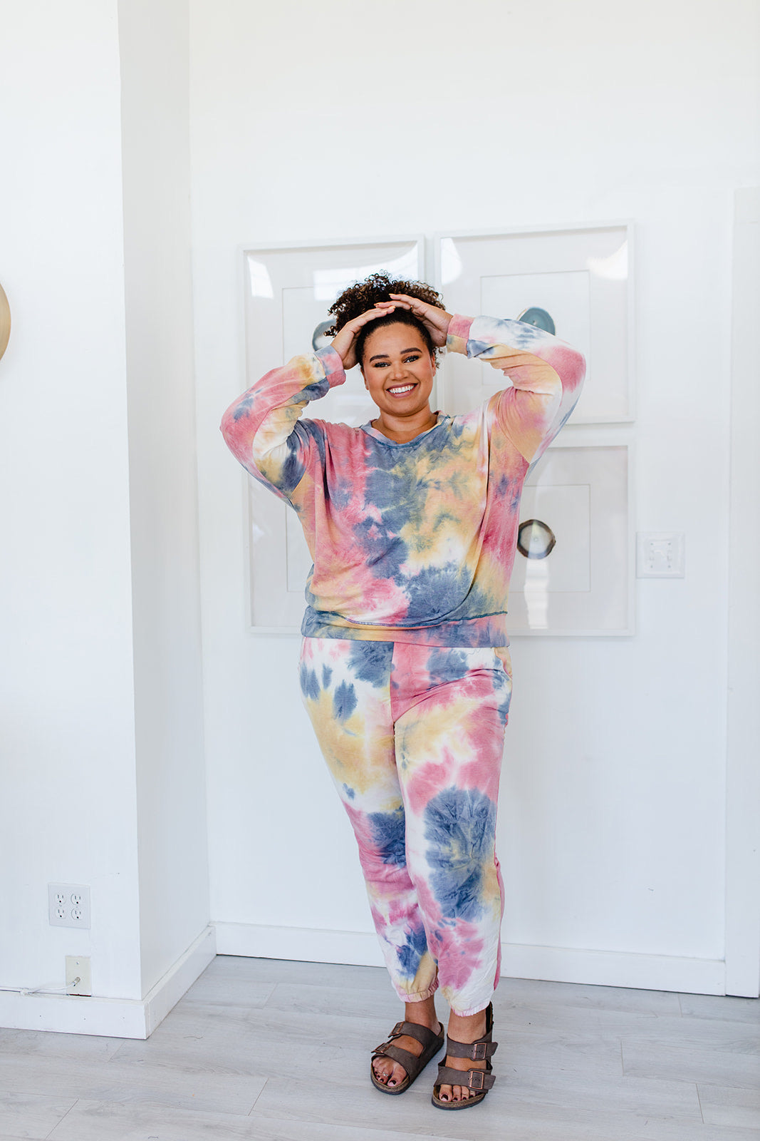 Say Yes To The Matching Tie Dye Set IN SKY DYE
