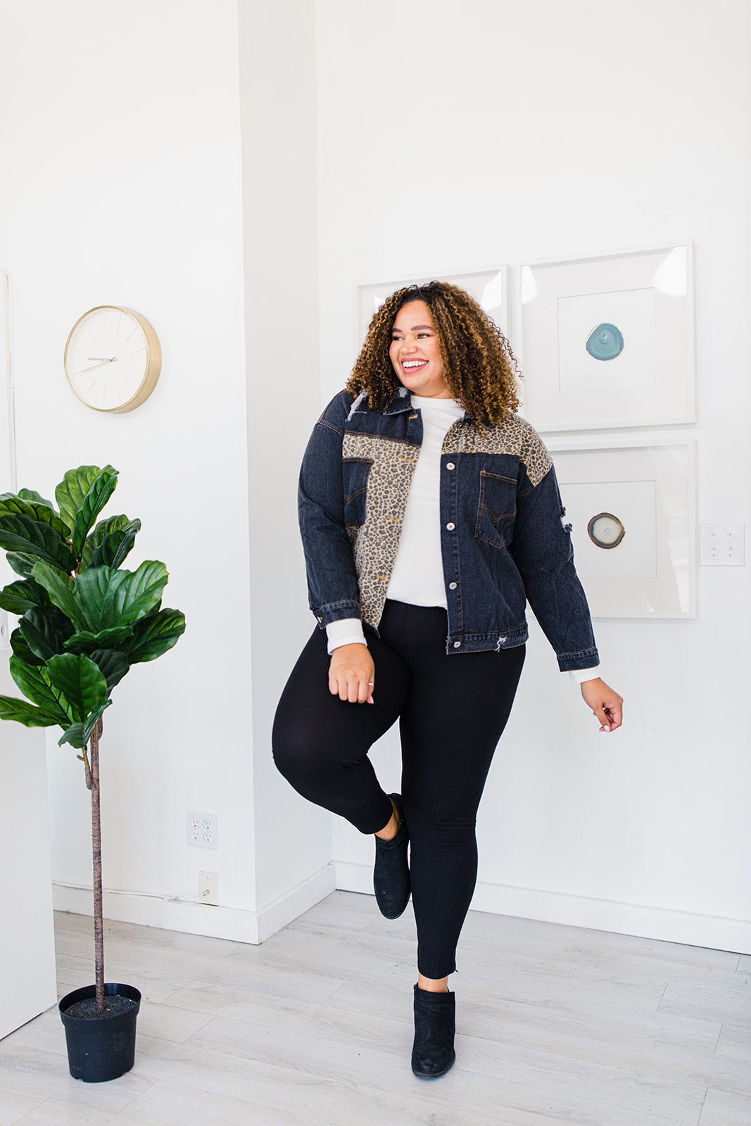 Goodness Gracious Denim Jacket In CHARCOAL*** TABY'S PICK
