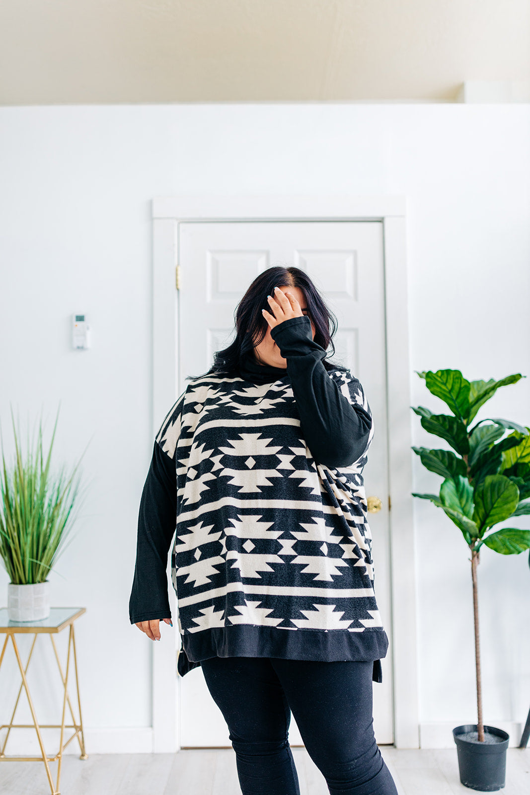 Jade Funnel Neck Sweater Top no