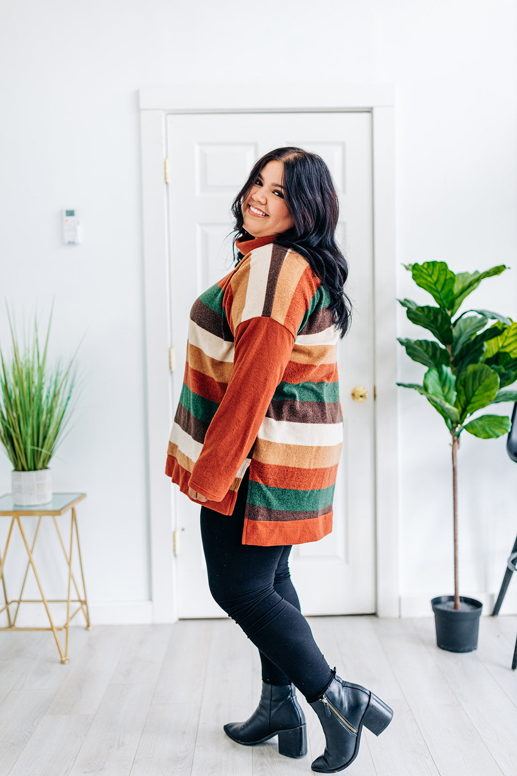 Ericka Funnel Neck Sweater Top