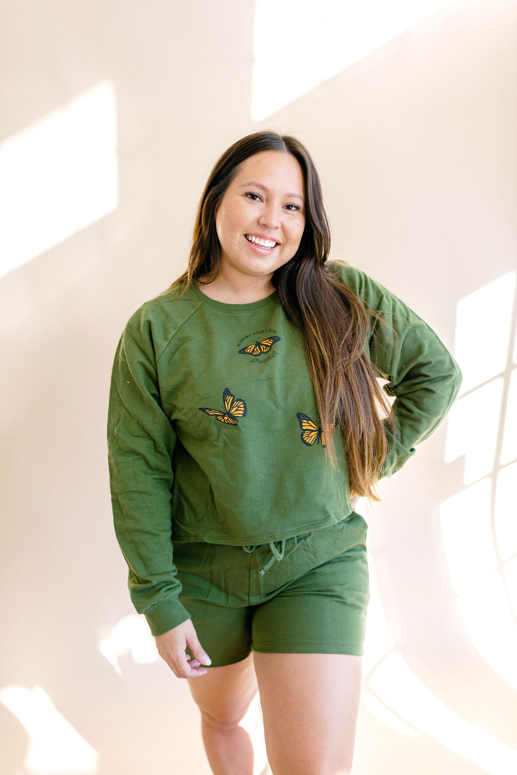 TABY ORIGINAL DESIGN: Living The Dream Matching Set In OLIVE***