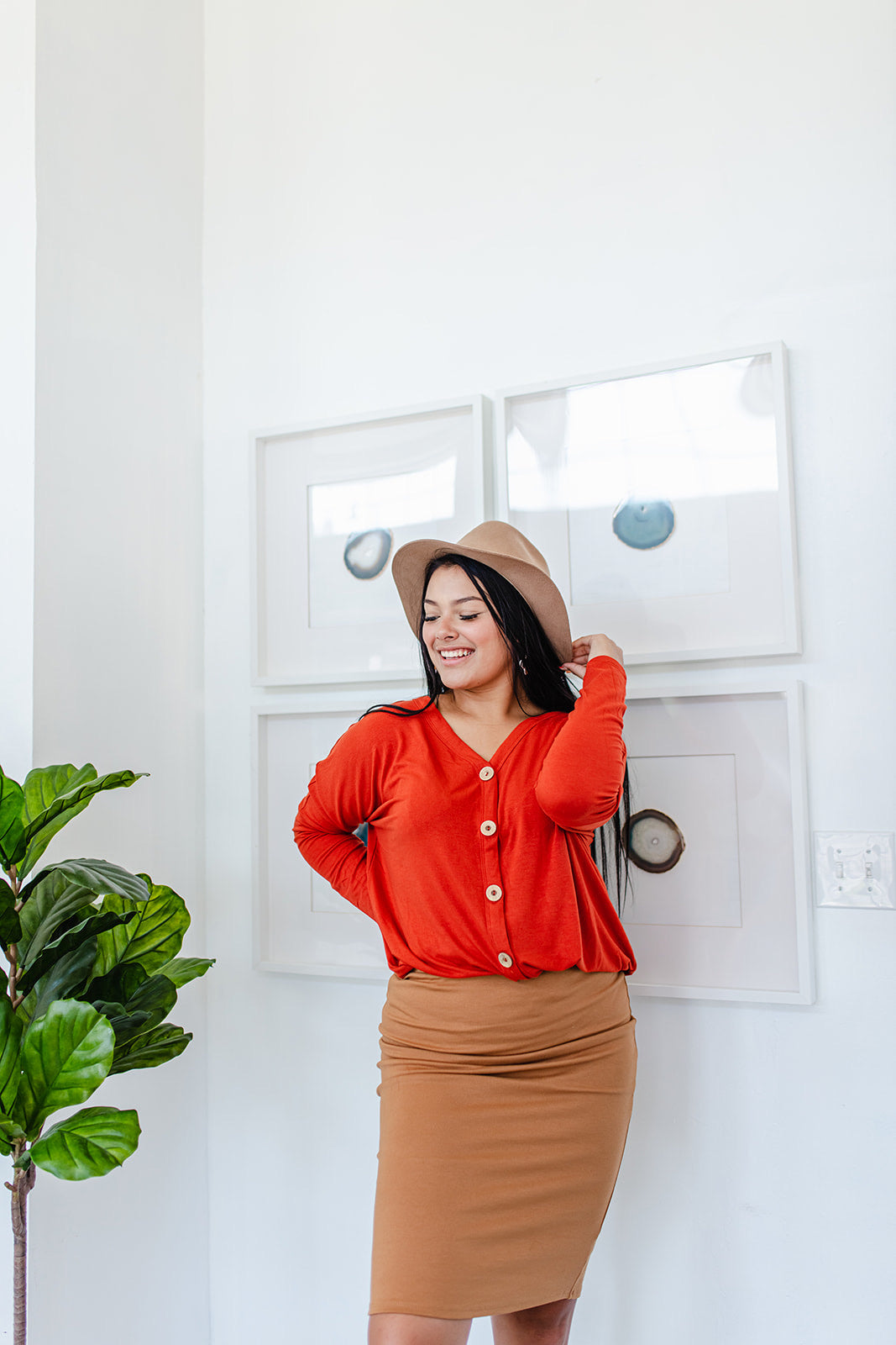 Emma Button Down Tie Tee