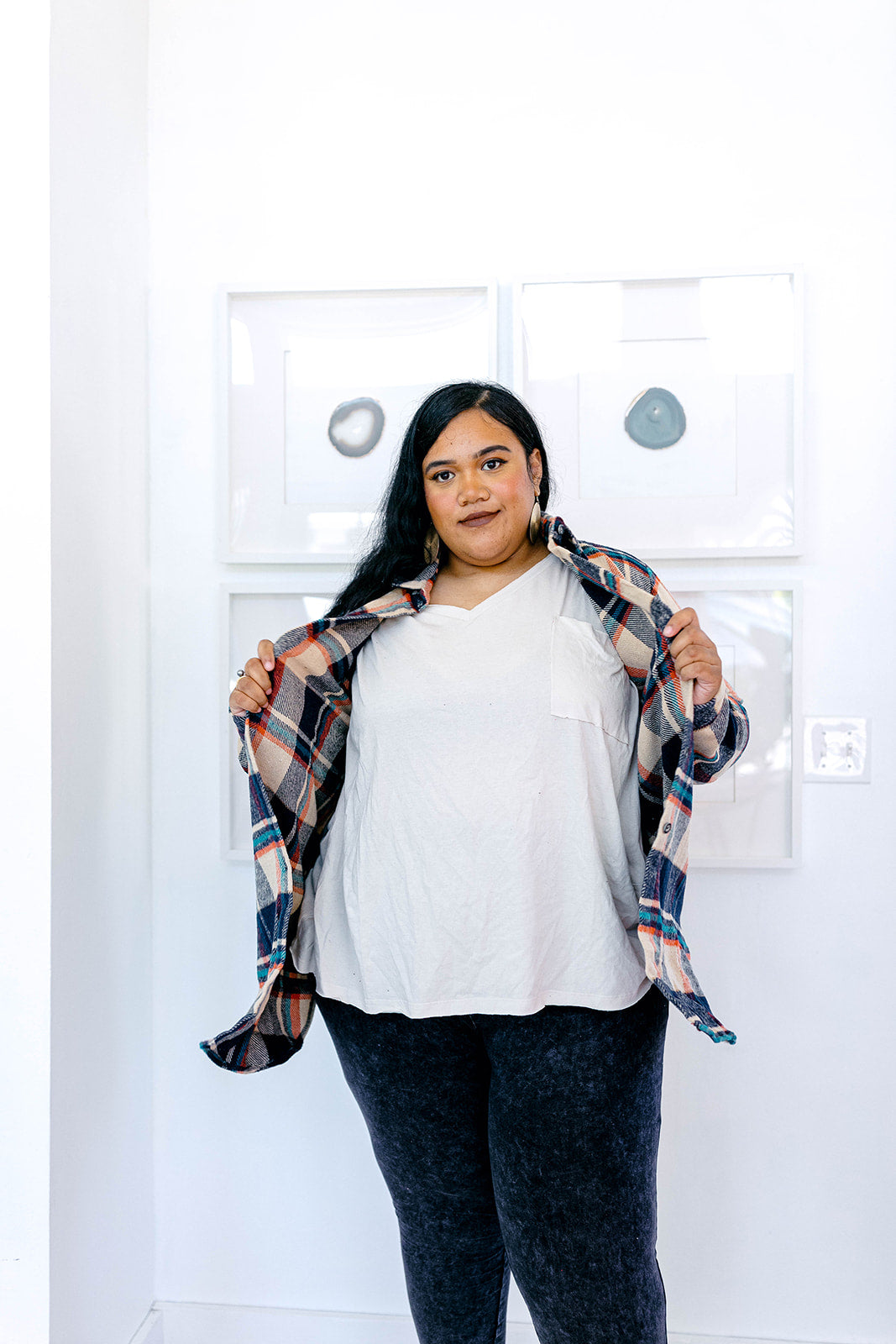 Vagabond Plaid Jacket In TAUPE*** RESTOCKED*** AVAILABLE IN SIZES SMALL-3X!!***