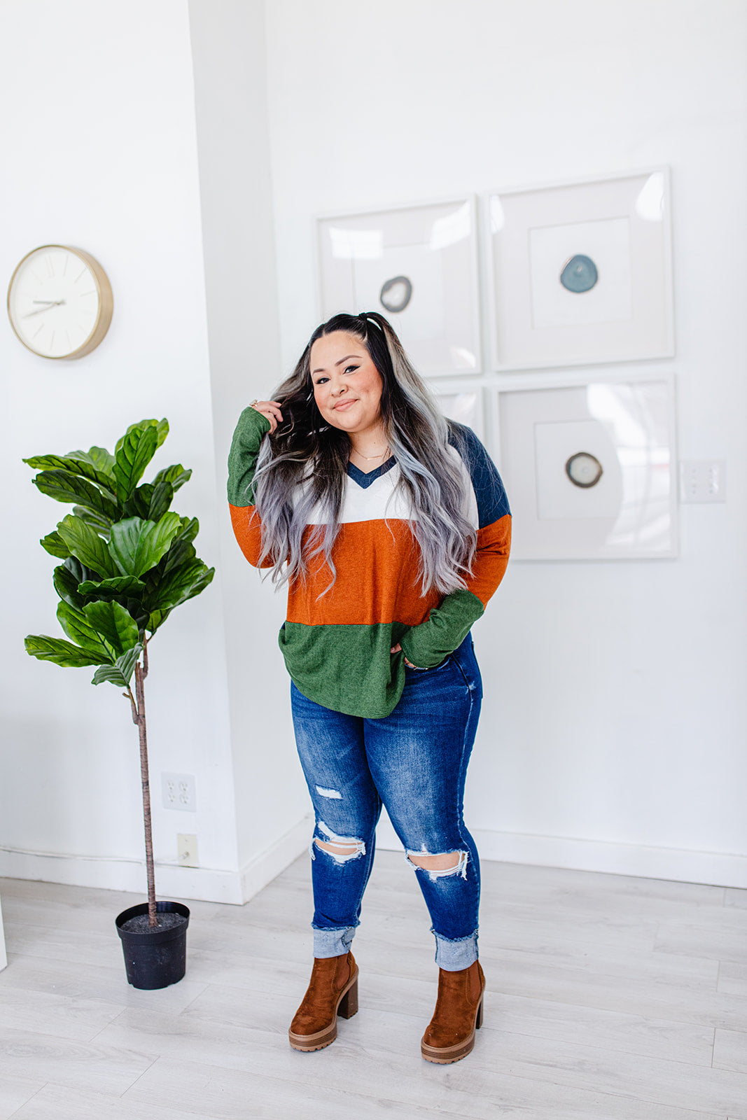 Embrace The Future Striped Top