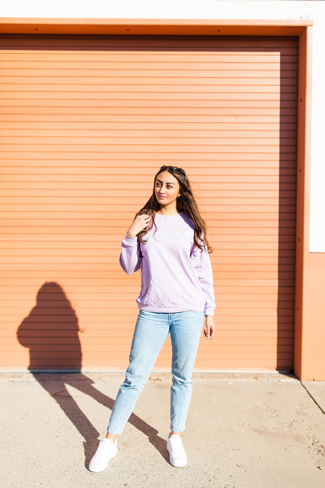 TABY ORIGINAL DESIGN: Keep On Smiling Pullover In LILAC** RESTOCKED***