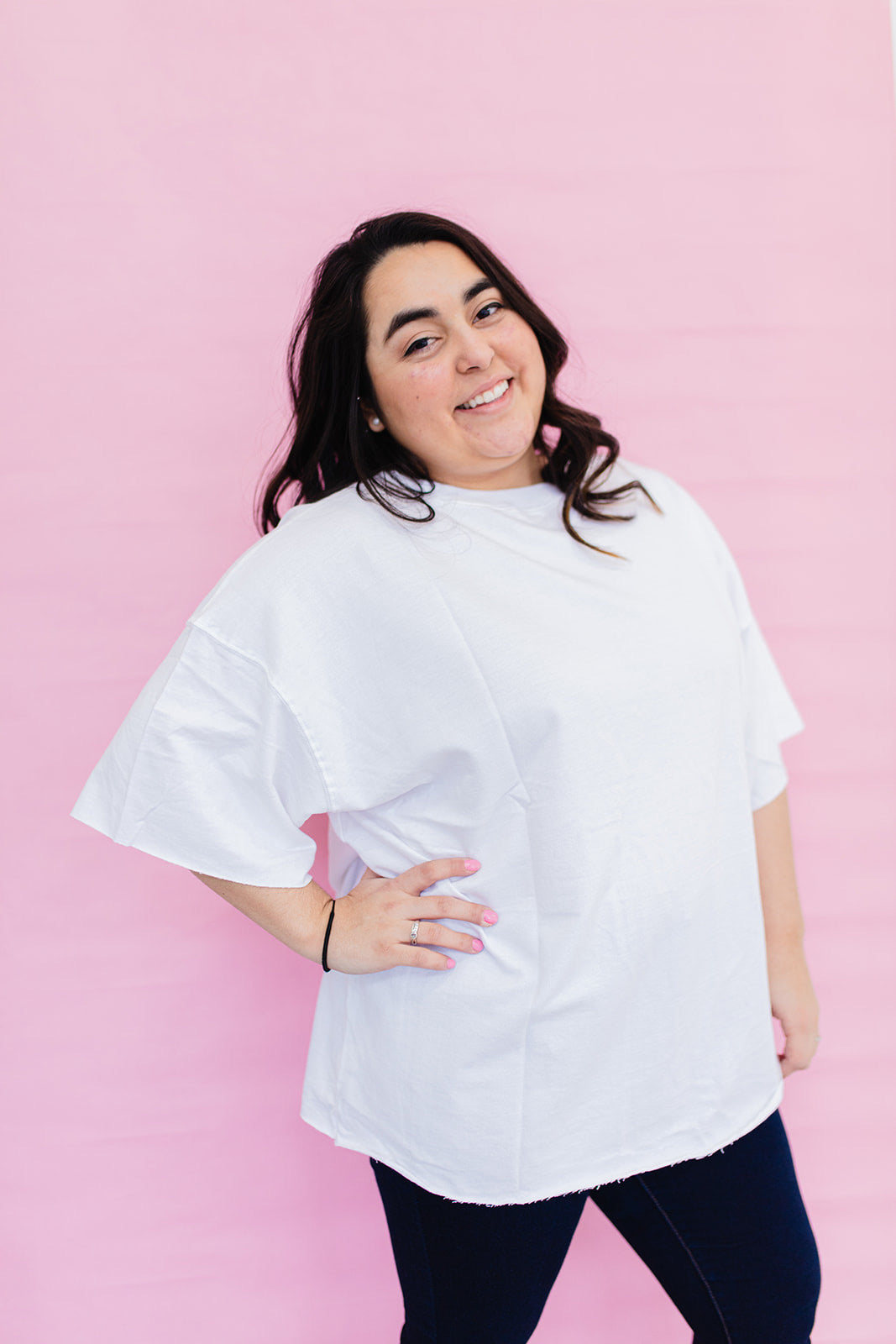 Boyfriend Boxy Knit Top In WHITE***