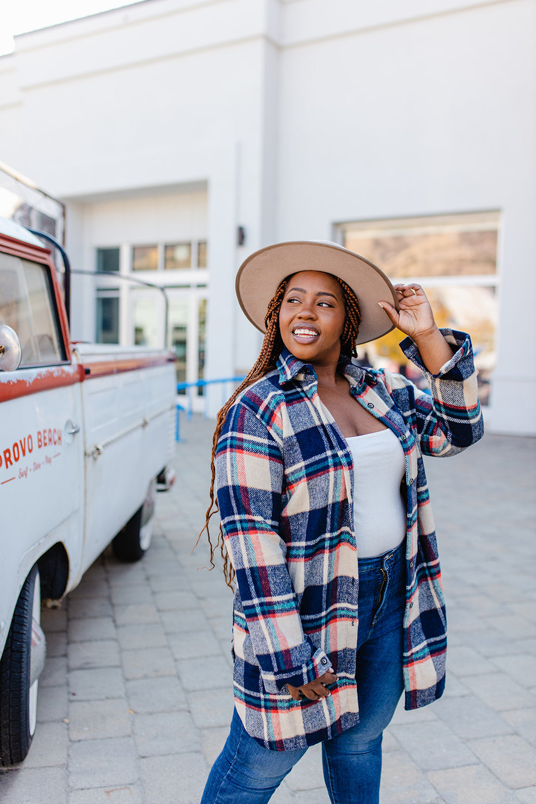 Vagabond Plaid Jacket In TAUPE*** RESTOCKED*** AVAILABLE IN SIZES SMAL