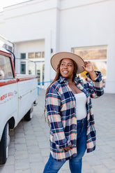Vagabond Plaid Jacket In TAUPE*** RESTOCKED*** AVAILABLE IN SIZES SMALL-3X!!***