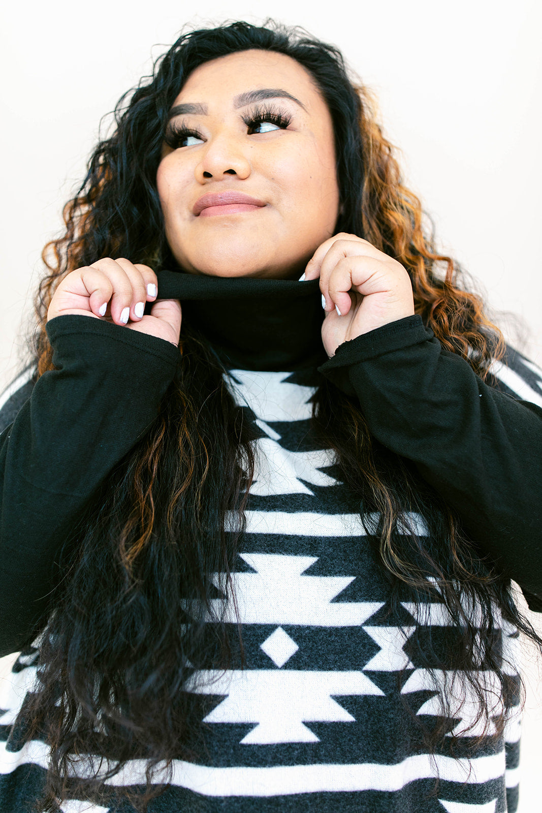 Jade Funnel Neck Sweater Top no